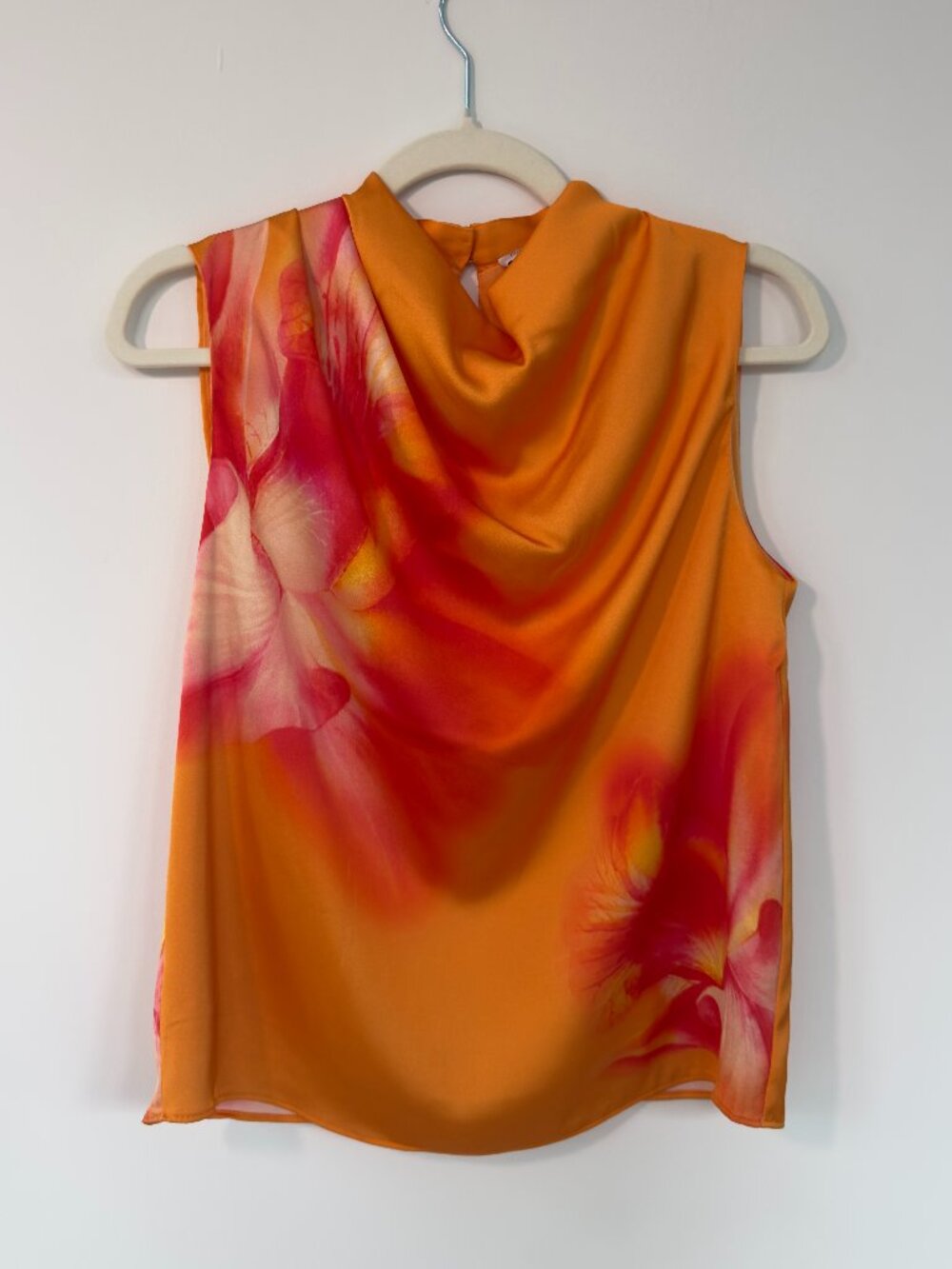 Rachel Zoe Orange and Pink Floral Tank Top, WORN ONCE!